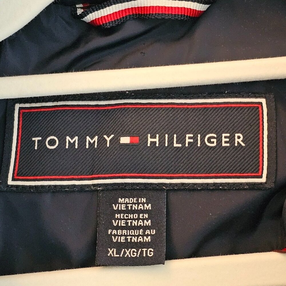 Tommy Hilfiger Puffer Jacket Blue Womens XL Full Zip Pockets Insulated Coat - Picture 4 of 12